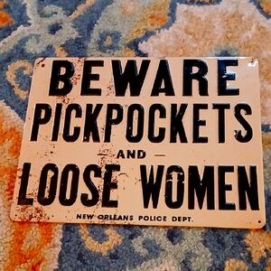 Vintage Style Warning Sign
